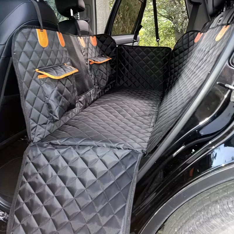 Luxury Waterproof Dog Car Seat Cover (Full Backseat Protection)