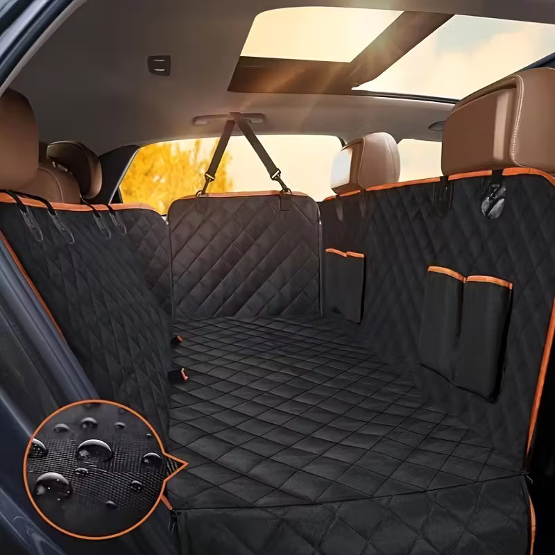 Luxury Waterproof Dog Car Seat Cover (Full Backseat Protection)